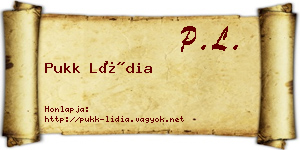 Pukk Lídia névjegykártya